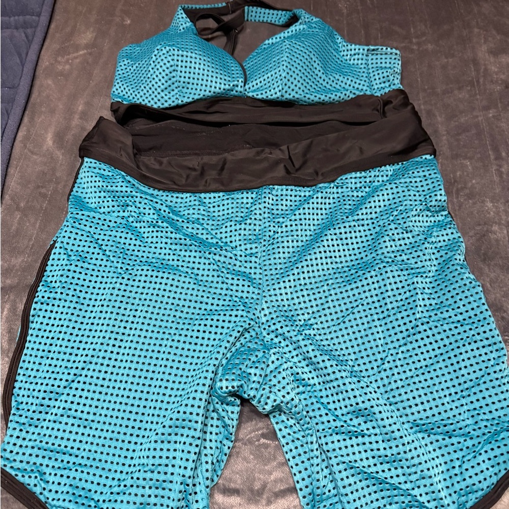 Torrid Blue and Black Bikini